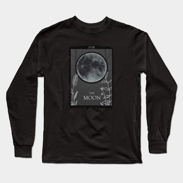 "The Moon" Tarot Long Sleeve T-Shirt by Neroaida